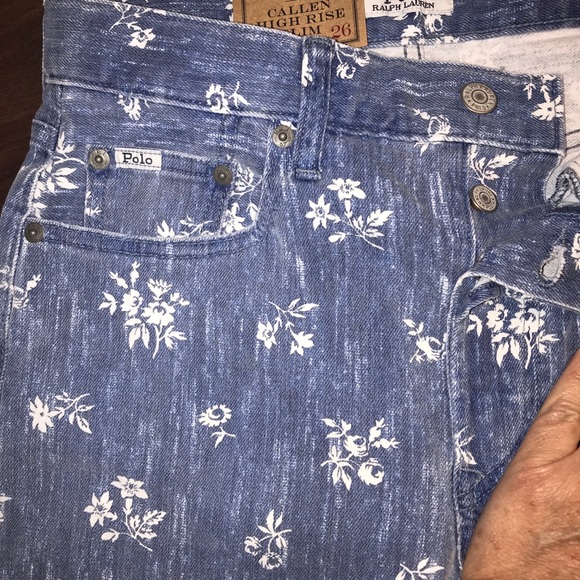 Polo Ralph Lauren Women’s The Callen High Rise Slim Jeans Pants Size 26 - Picture 8 of 11